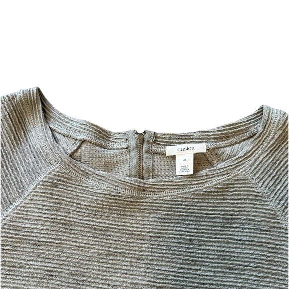 CASLON light gray ribbed 3/4 sleeve sweater dress size Medium - Picture 4 of 8